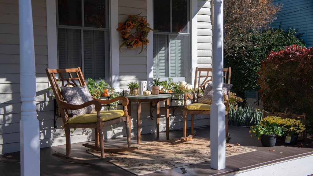 Rustic front on sale porch furniture