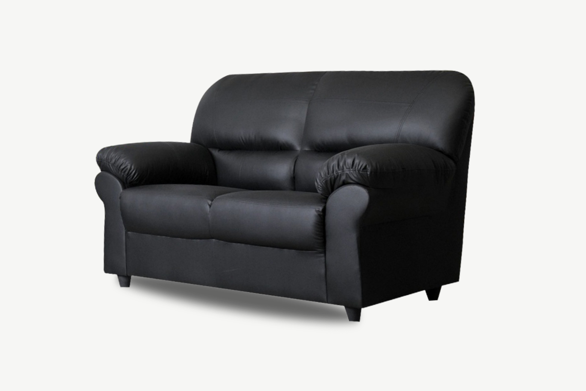 2 seater sofa leather black hotsell