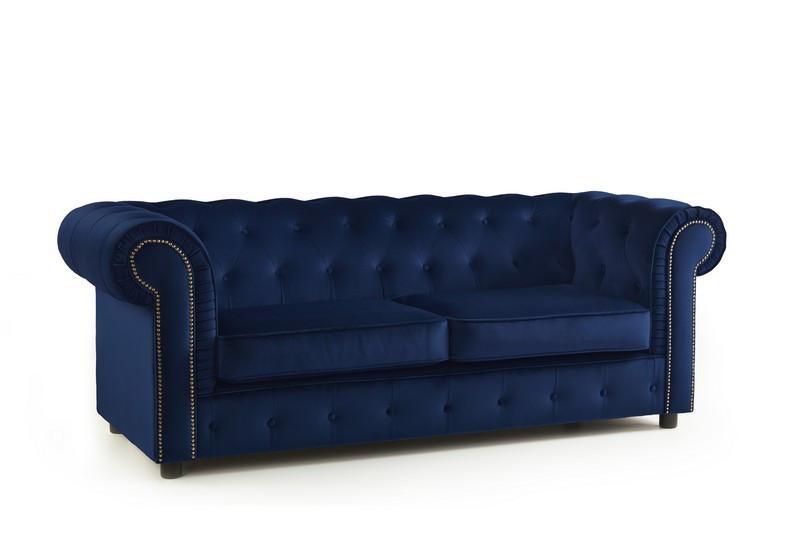 Ashbourne 3 Seater  Velvet Sofa - furniturestop.co.uk (586321920063)