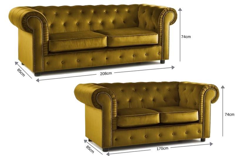 Ashbourne 3+2 Seater Velvet Sofa Set - furniturestop.co.uk (1560338071615)