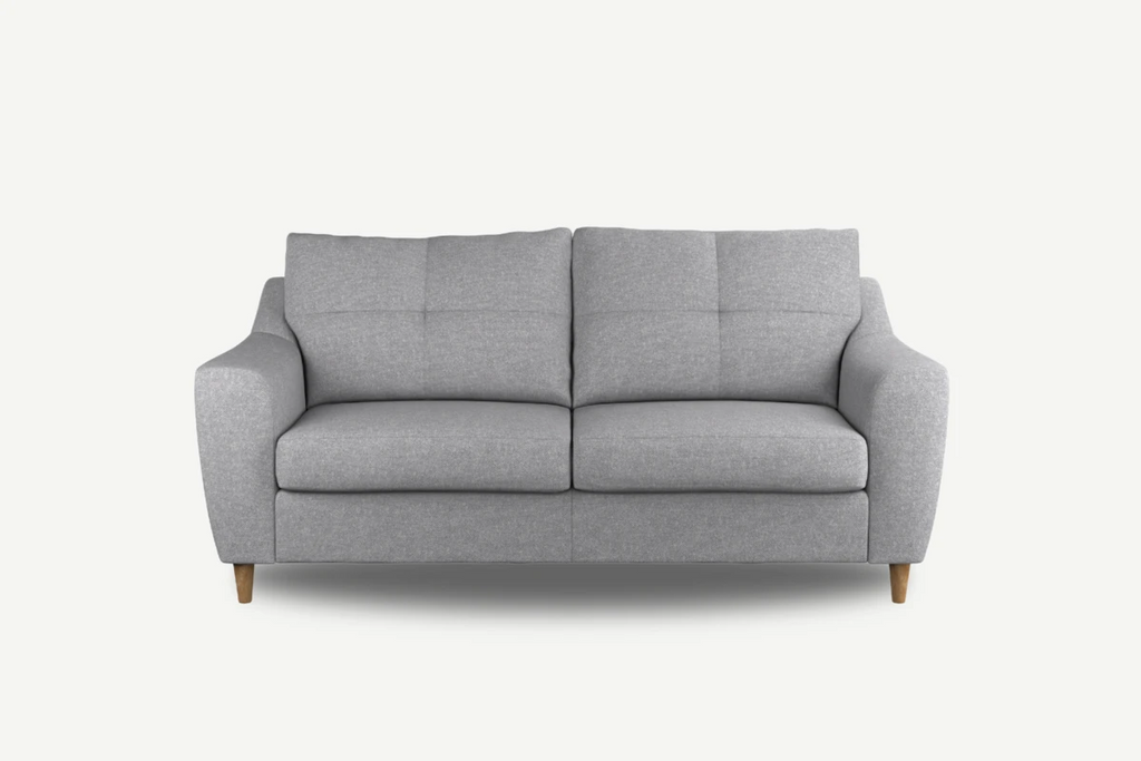 Jensen grey outlet tufted sofa
