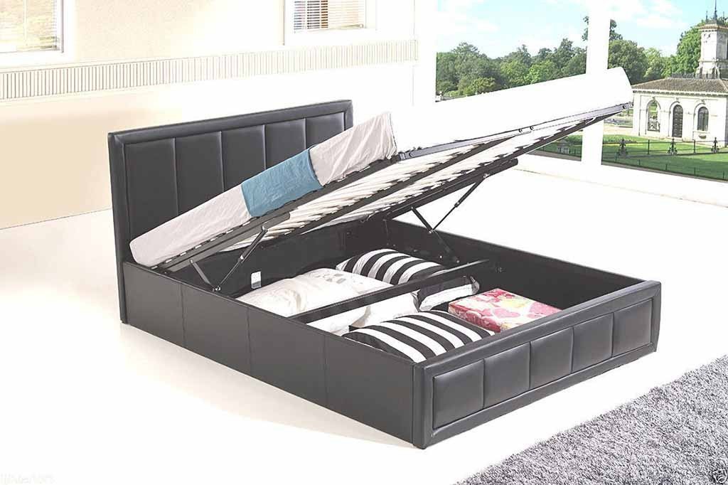 Clarence Modern Storage Ottoman Gas Lift Faux Leather Bed Memory Foam Mattress - furniturestop.co.uk (12424563091)