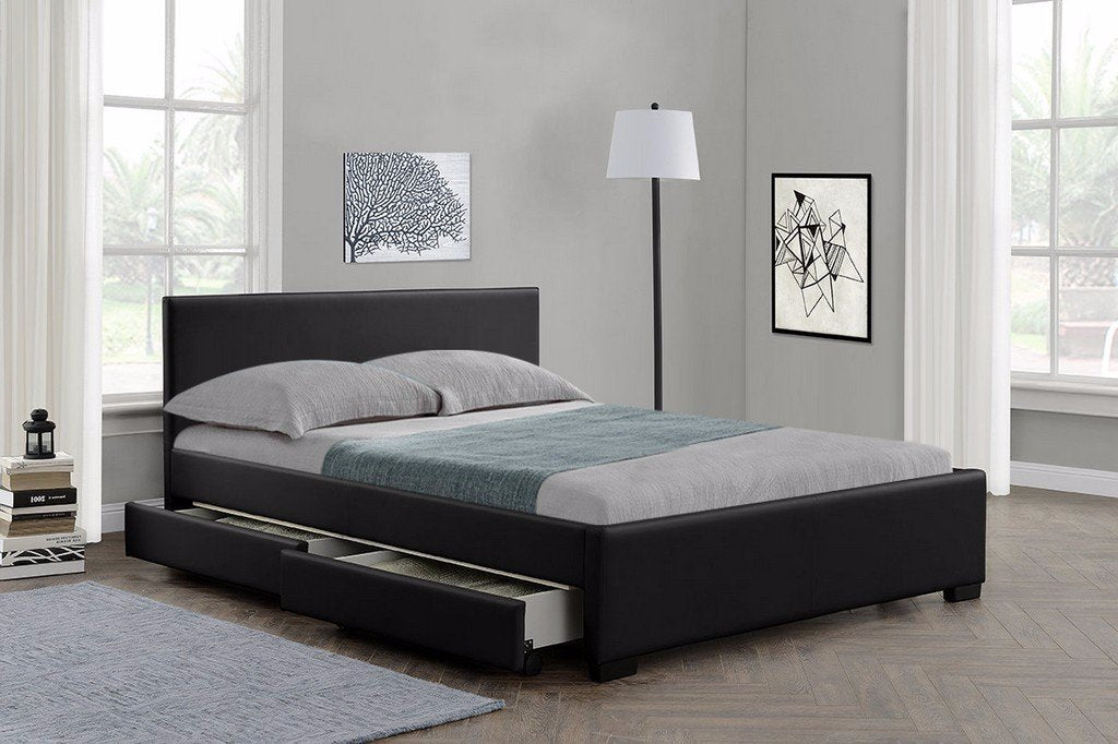 Comet Four Drawer Bed Frame Black - furniturestop.co.uk (12437317331)