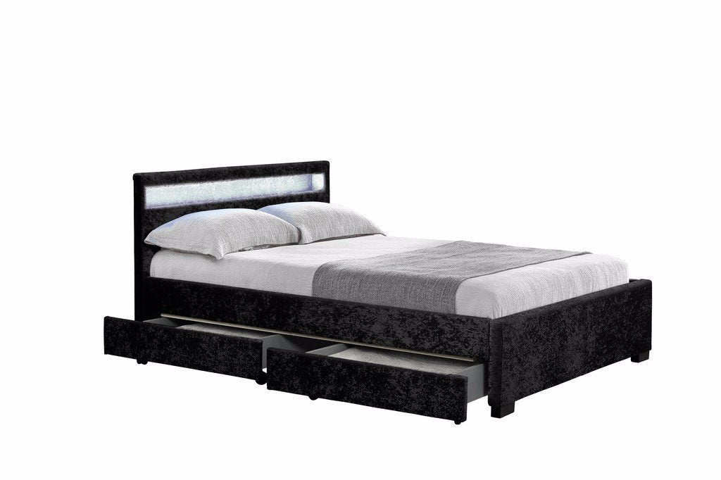 Comet Led Velvet Fabric Bed Frame - furniturestop.co.uk (12437318163)