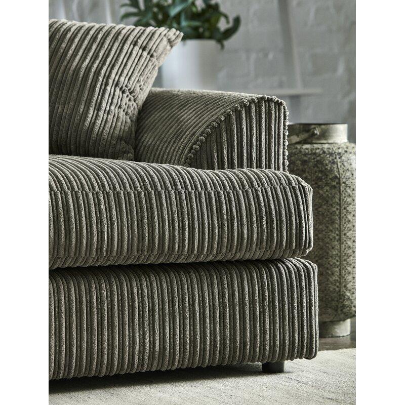Grey clearance ribbed sofa