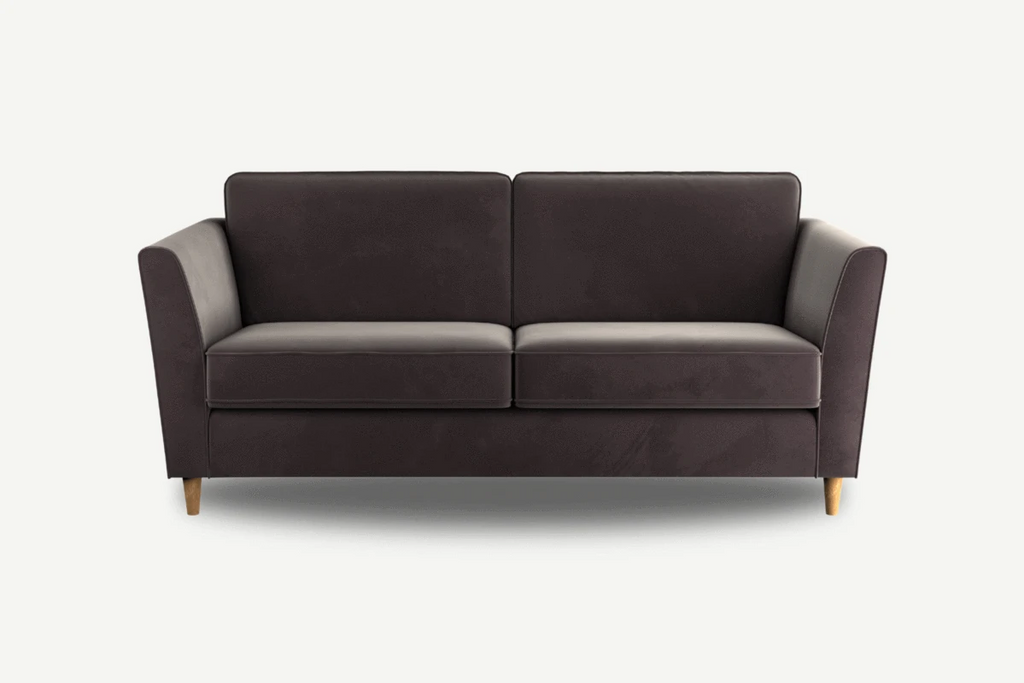 Gretchen 3 Seater Sofa Plush Velvet Asphalt Formal Back www.furnituretsop.co.uk