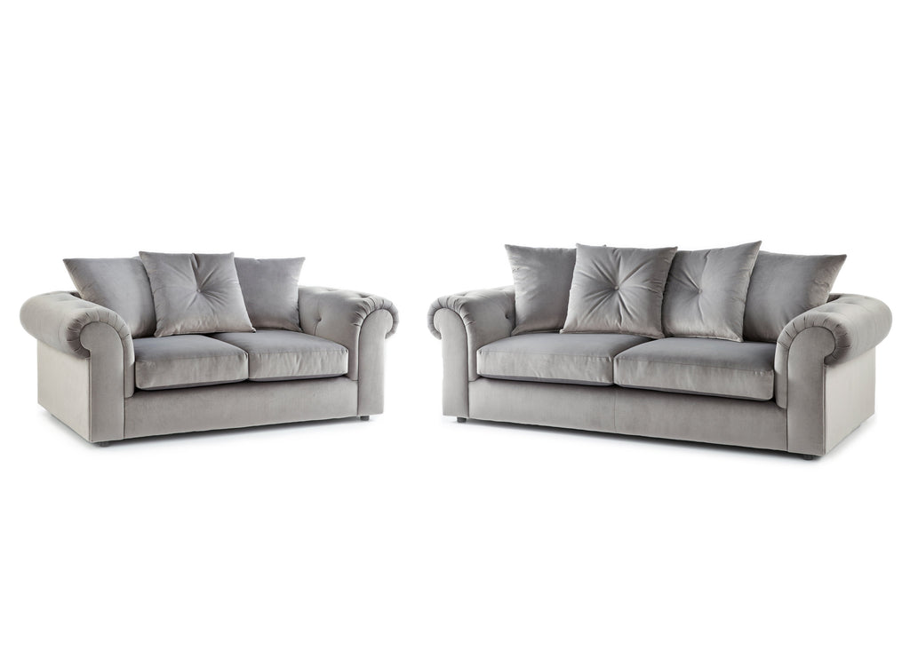 Derby 3 + 2 Seater Fabric Sofa Set - furniturestop.co.uk (586322083903)