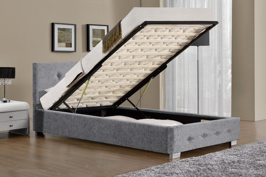 Hygena Fabric Ottoman Bed Frame Chenille - furniturestop.co.uk (12437320531)