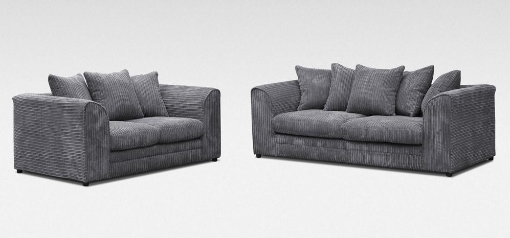 Logan 3 + 2 Seater Sofa Set Fabric Jumbo Cord (10133385875)