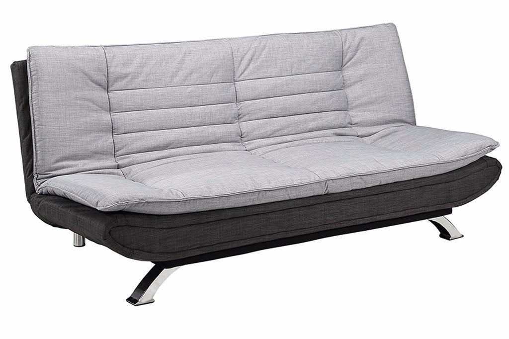Michigan 3 Seater Fabric Sofa Bed - Ash Grey & Charcoal (12473902547)