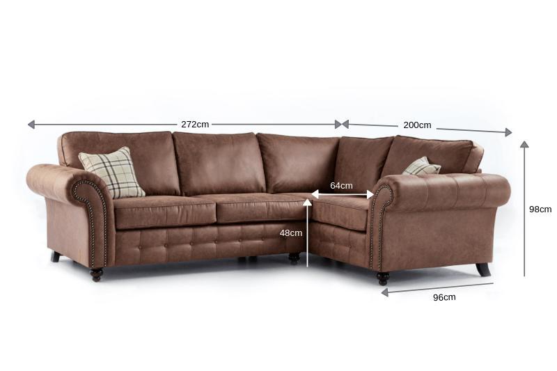 Oakland Faux Leather Corner Sofa