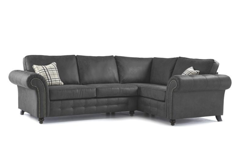 Leather look corner sofa sales