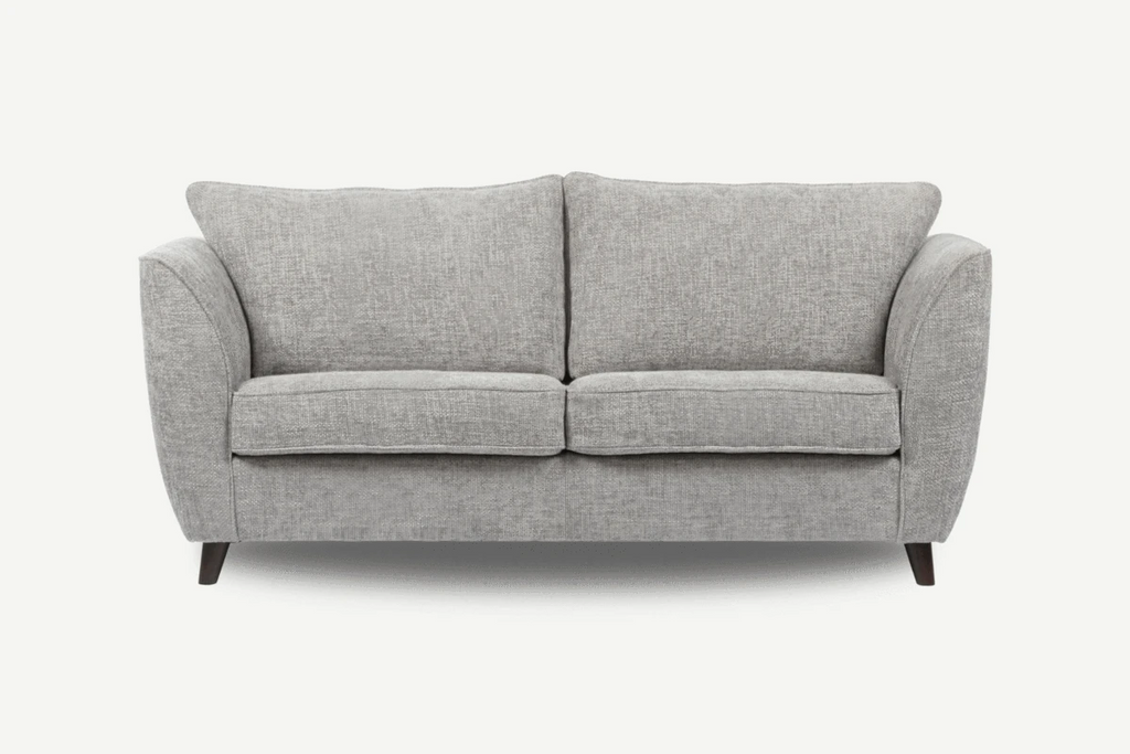 Sierra 3 Seater Sofa Amore Silver Formal Back www.furniturestop.co.uk