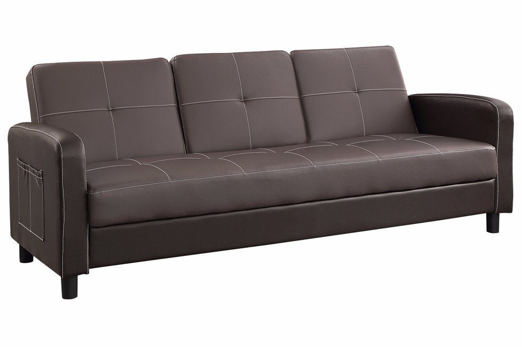 Black leather pull out couch outlet