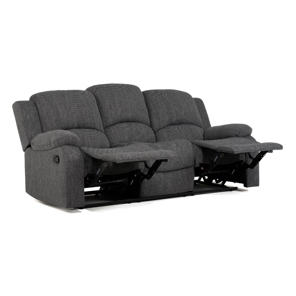 3 seater recliner sofa fold out console