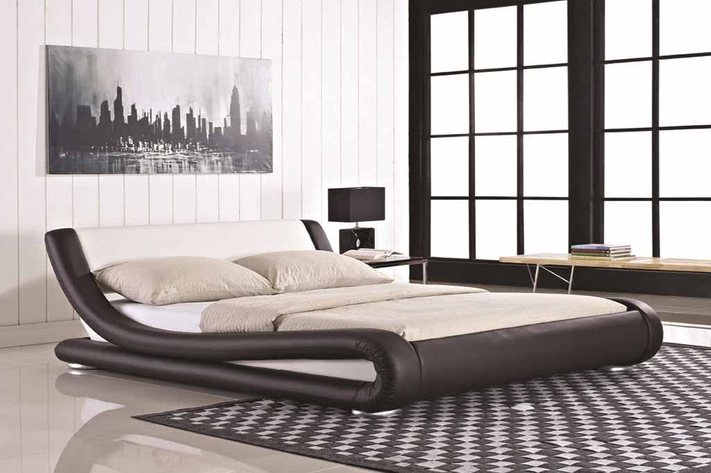 Zeno Modern Designer Italian Faux Leather Bed + Memory Foam Mattress - furniturestop.co.uk (12429333523)